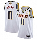 Men's Denver Nuggets #11 Bruce Brown White 2023 Finals Association Edition Stitched Basketball Jersey,baseball caps,new era cap wholesale,wholesale hats